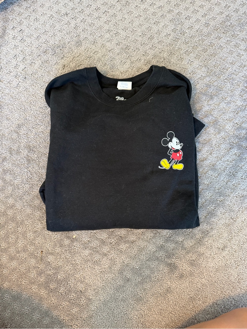 Unisex Black Disney Mickey Mouse crew neck